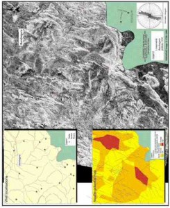 Mapping of hydrogeological lineaments in the Bandiagara area of Mali.