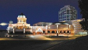 Casino Nova Scotia: View at night from the city side.