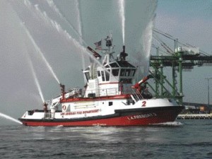 The 32-metre long boat pumps up to 2,625 litres per minute.