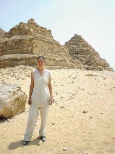 Baillie in Egypt for the BBC television series "Building the Impossible."