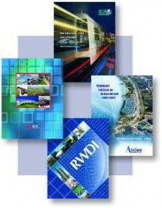 Above: brochures produced for consulting engineers by the author.