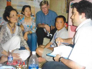 Dr. Fredlund with staff at the AIDS clinic in Hanoi.