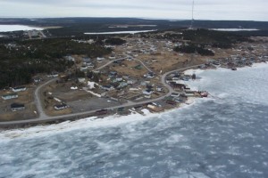 Icebound port in Canada's North.  Photo from C-CORE.