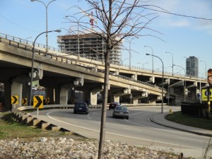 Gardiner Expressway elevated section in Toronto's downtown core.  Photograph: BP/CCE