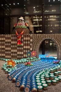 BA Consulting Group's Hungry Humpty, one of the winners at Canstruction held June 6-8 which exhibited in the lobbies of banking towers in downtown Toronto.