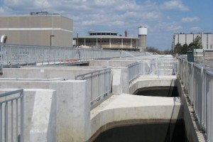 Clarifiers at Woodward Avenue Wastewater Treatment Plant, Hamilton. Photo courtesy Hamilton Water Public Works, City of Hamilton.