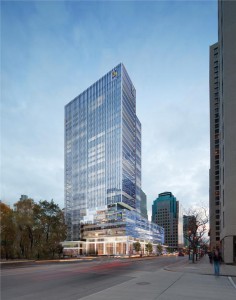 RBC Waterpark Place under construction in Toronto (artist's rendering).