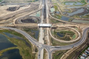 An intersection on the Southeast Stoney Trail. Image from  http://www.sestproject.ca/photo-gallery