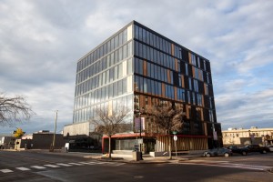 Wood Innovations and Design Centre in downtown Prince George, B.C.  Photo: naturally:wood